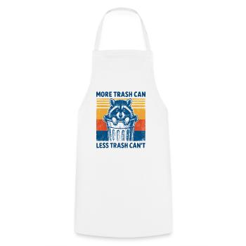 Raccoon Saying Garbage Humor Funny Gift Idea - Cooking Apron - white - Front - AI Model Male 185 dark (185cm)