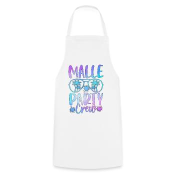 Malle Party Crew - Kochschürze - Weiß - Vorne - AI Model Male 185 dark (185cm)