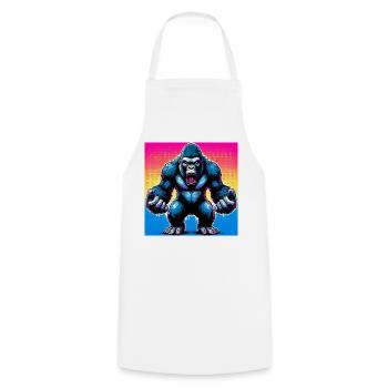 gorilla - Cooking Apron - white - Front - AI Model Male 185 dark (185cm)