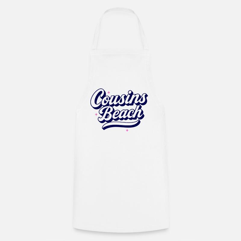 Cousins Beach – Retro Script Design - Kochschürze - Weiß