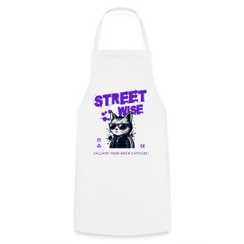 Chatours and Urban Style - Cooking Apron - white - Front - AI Model Male 185 dark (185cm)