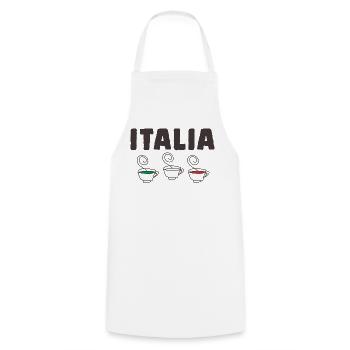 Drapeau italien drôle - Tablier de cuisine - blanc - Devant - AI Model Male 185 dark (185cm)