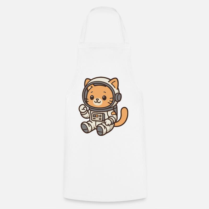 Kitten in astronaut helmet - Cooking Apron - white