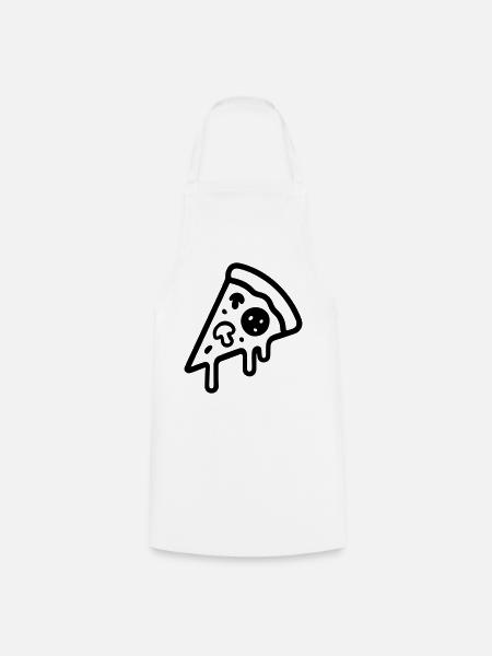 Pizza Stück Icon - Kochschürze - Weiß