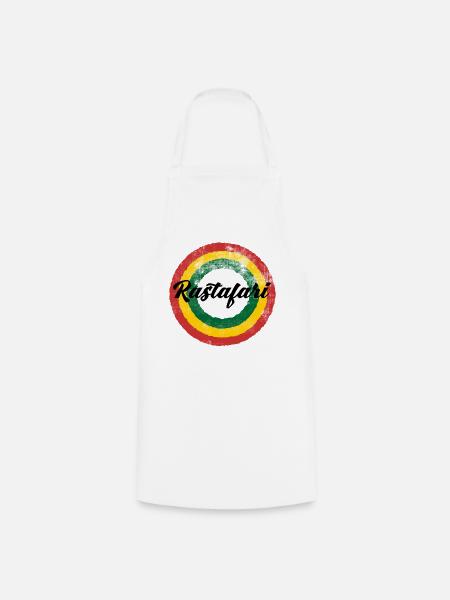 Rastafari Farbkreis Design - Kochschürze - Weiß