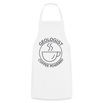 Géologue Café Géologie - Tablier de cuisine - blanc - Devant - AI Model Male 185 dark (185cm)