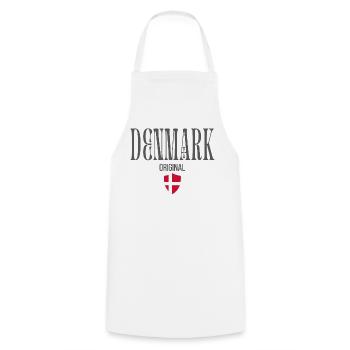 Danish pride, minimalist sleek design - Cooking Apron - white - Front - AI Model Male 185 dark (185cm)