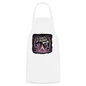 Campfire Night with Friends Illustration - Cooking Apron - white - Front - AI Model Male 185 dark (185cm)