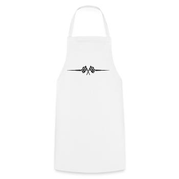Racing Flag Race Icon - Cooking Apron - white - Front - AI Model Male 185 dark (185cm)