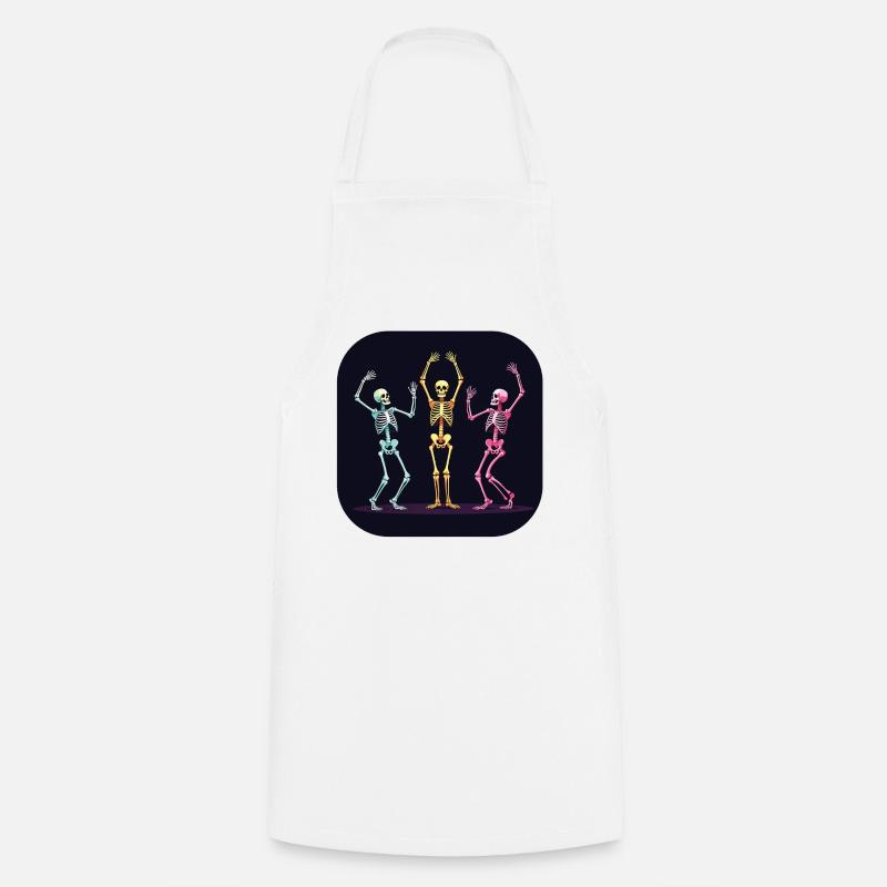 Danseuse squelette d’Halloween dansant - Tablier de cuisine - blanc