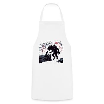 Dark Forest Encounter Illustration - Cooking Apron - white - Front - AI Model Male 185 dark (185cm)