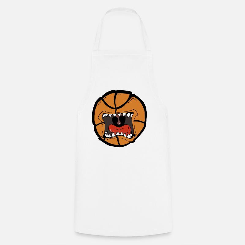 Conception explosive du ballon de basket - Tablier de cuisine - blanc