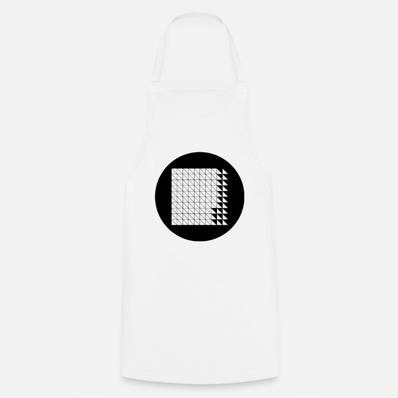 Cyberpunk Glitch Grid - Cooking Apron - white