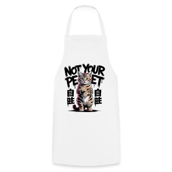 Pas votre chat de compagnie - Tablier de cuisine - blanc - Devant - AI Model Male 185 dark (185cm)