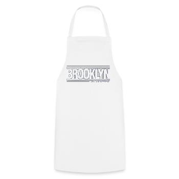 Horizon créatif de Brooklyn City - Tablier de cuisine - blanc - Devant - AI Model Male 185 dark (185cm)