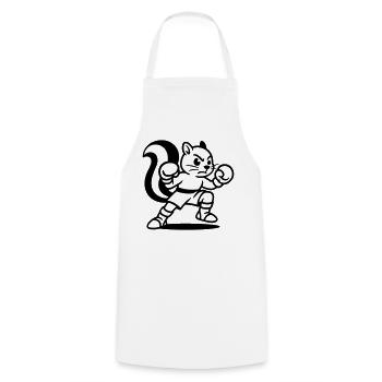 Boxer Écureuil - Tablier de cuisine - blanc - Devant - AI Model Male 185 dark (185cm)