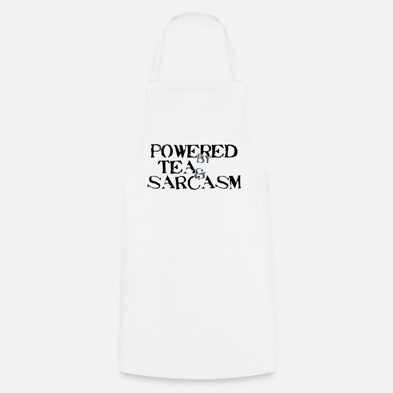 Powered by Tea & Sarcasm - Kochschürze - Weiß