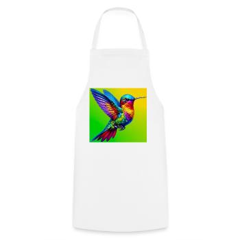 Kolibri - Kochschürze - Weiß - Vorne - AI Model Male 185 dark (185cm)