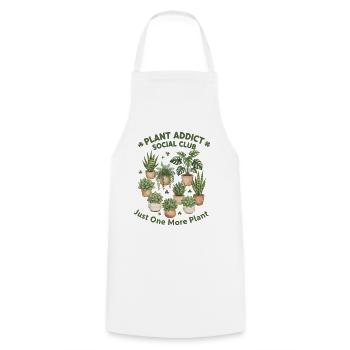 Plant Lovers Social Club Design - Cooking Apron - white - Front - AI Model Male 185 dark (185cm)