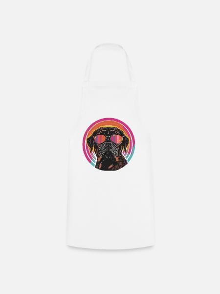 Schicker Hund mit Sonnenbrille - Kochschürze - Weiß