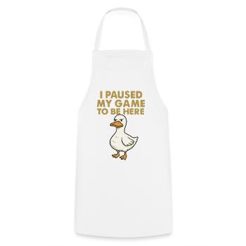 Motif de canard humoristique pour les joueurs - Tablier de cuisine - blanc - Devant - AI Model Male 185 dark (185cm)