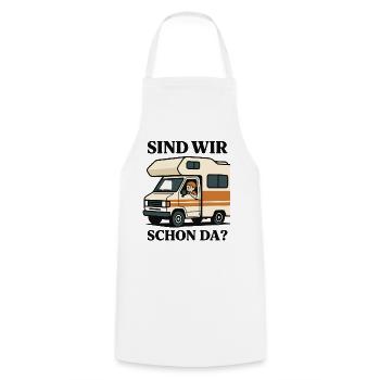 Are we already there Camper Adventure Motorhome - Cooking Apron - white - Front - AI Model Male 185 dark (185cm)