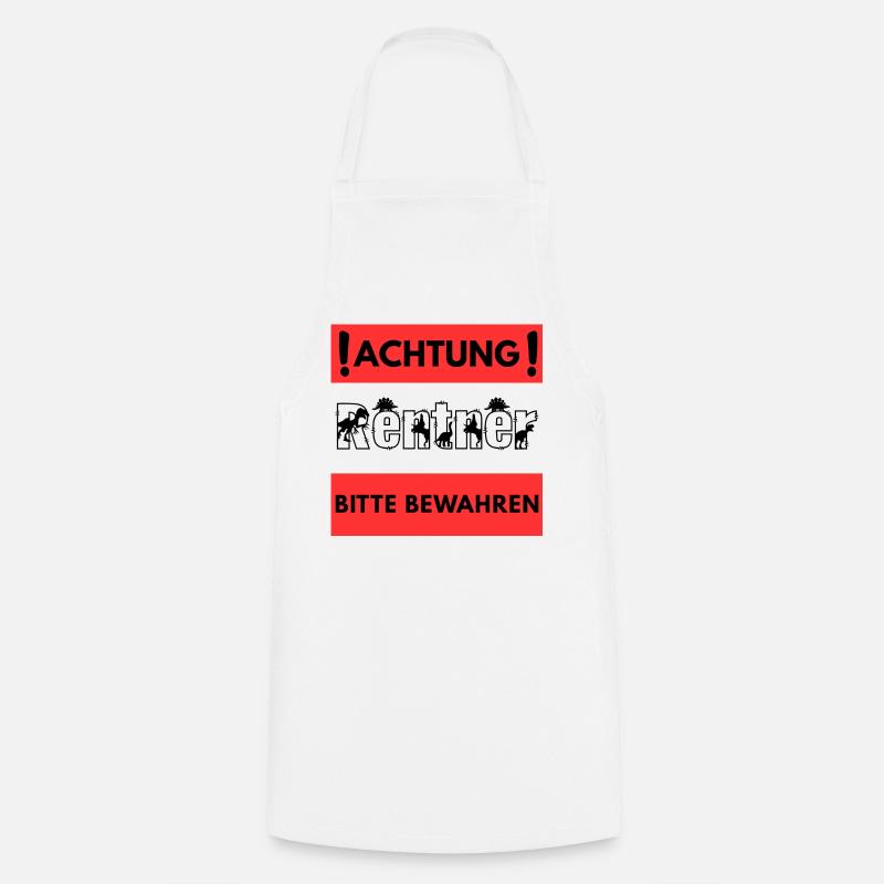 Attention pensioner design - Cooking Apron - white