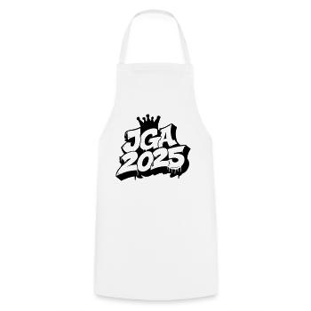 Jga 2025 Bachelor Party Graffiti - Cooking Apron - white - Front - AI Model Male 185 dark (185cm)