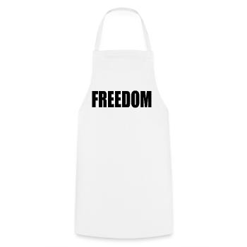 Freedom - Cooking Apron - white - Front - AI Model Male 185 dark (185cm)