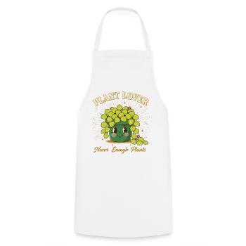 Plant with heart motif - Cooking Apron - white - Front - AI Model Male 185 dark (185cm)