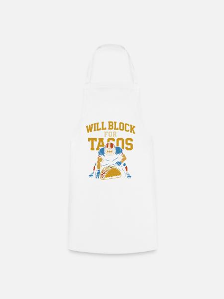 Will Block für Tacos - Kochschürze - Weiß