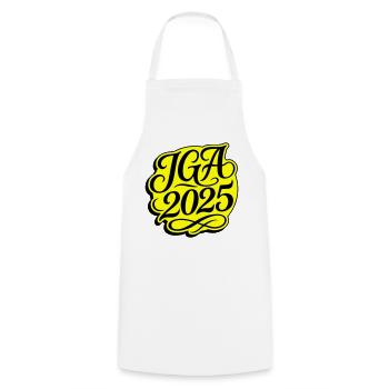 Jga 2025 Bachelor Party - Cooking Apron - white - Front - AI Model Male 185 dark (185cm)
