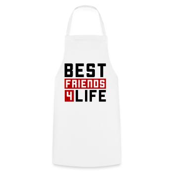 Les meilleurs amis disent amitié - Tablier de cuisine - blanc - Devant - AI Model Male 185 dark (185cm)