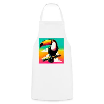 toucan - Cooking Apron - white - Front - AI Model Male 185 dark (185cm)
