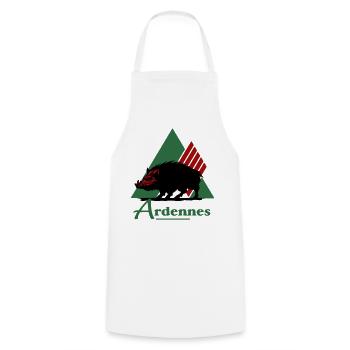 logo emblématique du département des Ardennes - Tablier de cuisine - blanc - Devant - AI Model Male 185 dark (185cm)