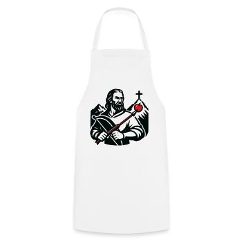 Figure légendaire de la Suisse - Tablier de cuisine - blanc - Devant - AI Model Male 185 dark (185cm)