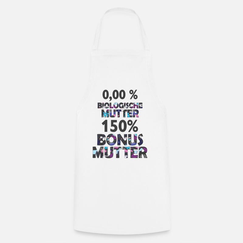 Mutter Mama Bonus Stiefmutter Muttertag Geschenk - Kochschürze - Weiß