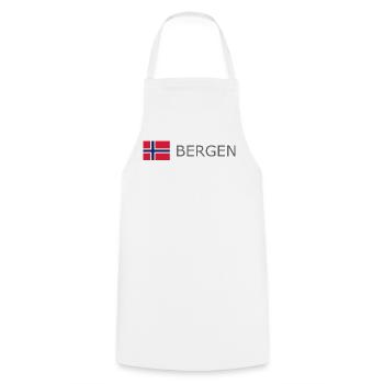 Norway Flag - Bergen - Norge - Norwegen - Cooking Apron - white - Front - AI Model Male 185 dark (185cm)