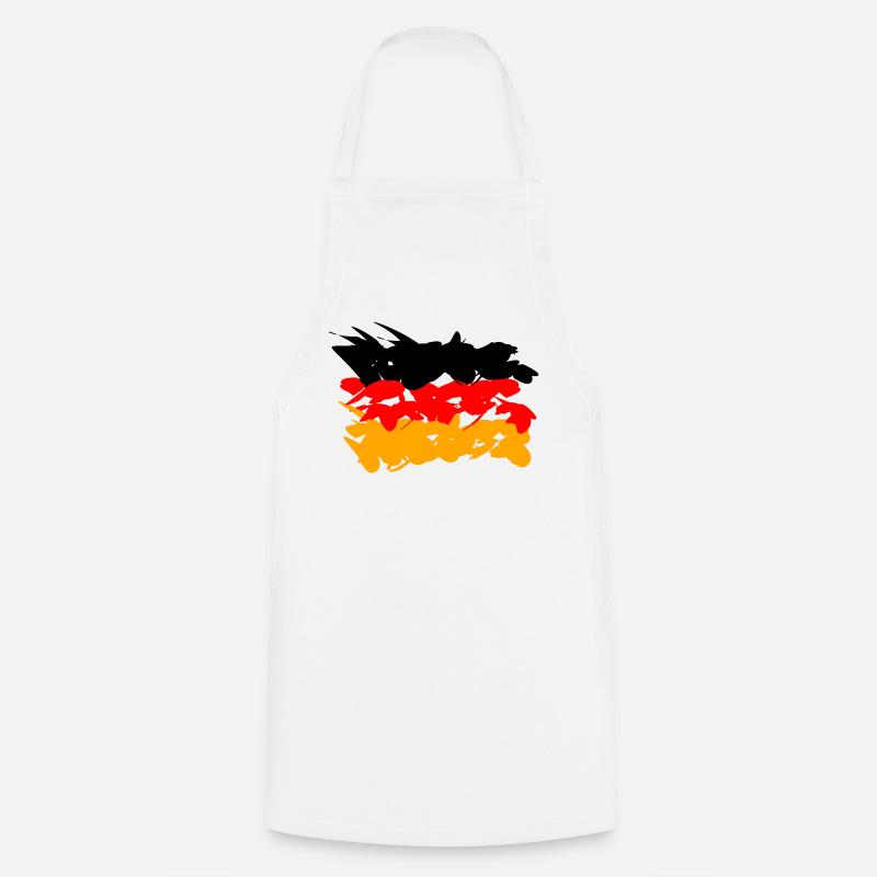 Germany Flag Graffiti Design - Cooking Apron - white