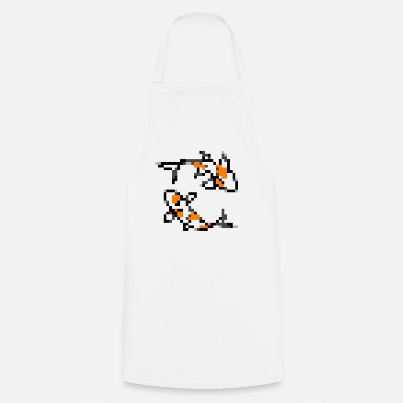 Pixelart Koi - Tablier de cuisine - blanc
