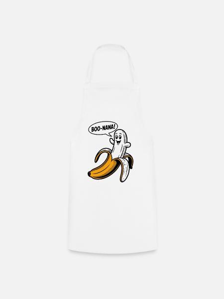 Boonana Halloween Banane - Kochschürze - Weiß