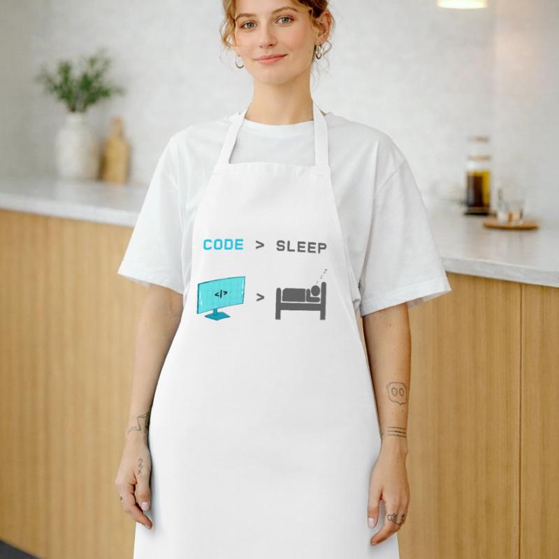 Code vs Veille : codeur en mode veille Tablier de cuisine