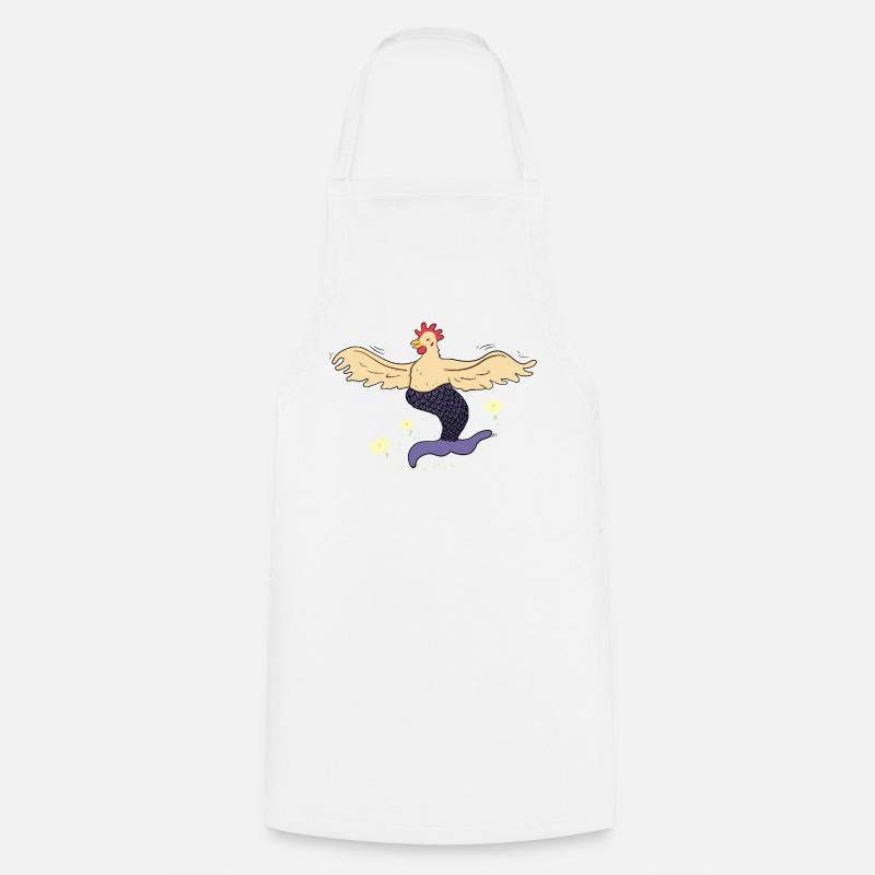 Joyeuse poule-sirène - Tablier de cuisine - blanc