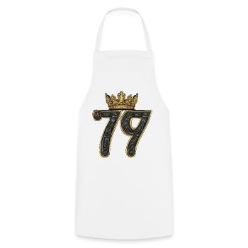 79 Number Krone - Cooking Apron - white - Front - AI Model Male 185 dark (185cm)