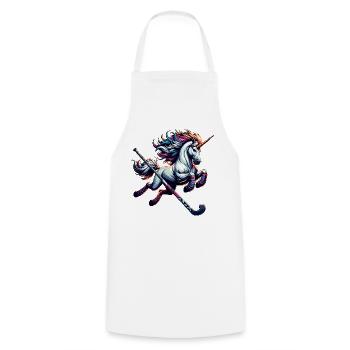 Eishockey Einhorn Mit Schläger Fantasy Power - Cooking Apron - white - Front - AI Model Male 185 dark (185cm)