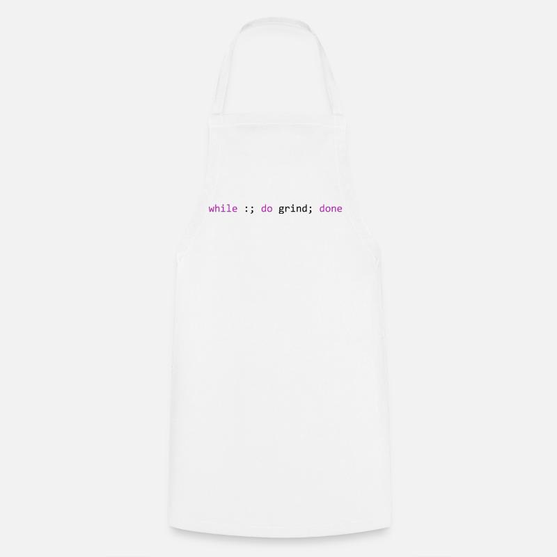 The grind never stops, light - Cooking Apron - white