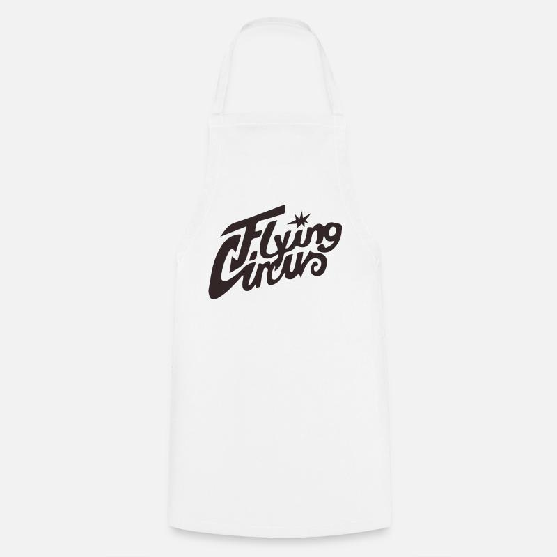 „Flying Circus” Vintage Script - Kochschürze - Weiß