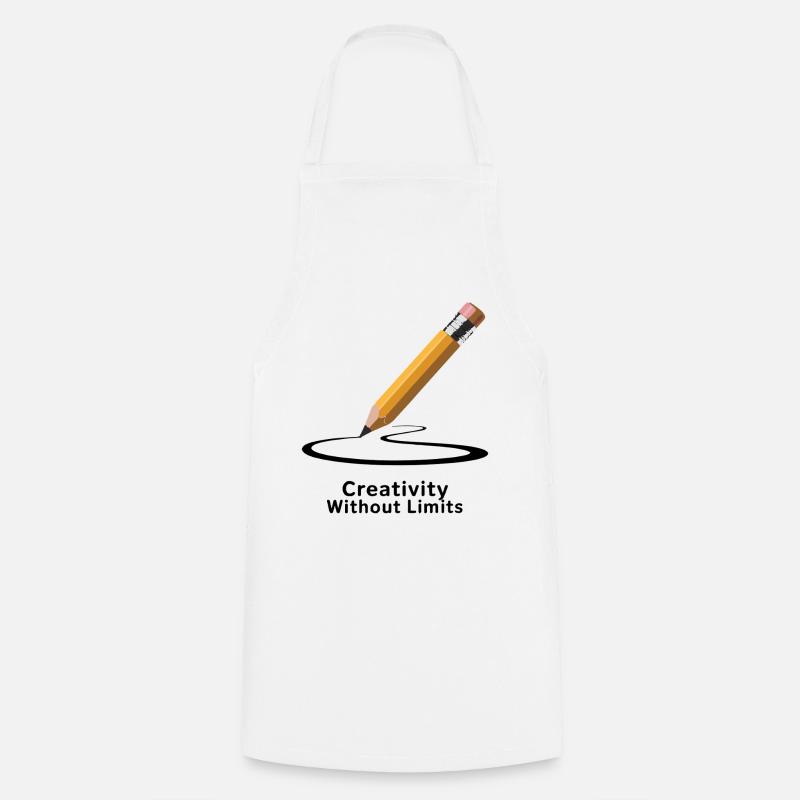 Le crayon stimule la créativité sans limites - Tablier de cuisine - blanc