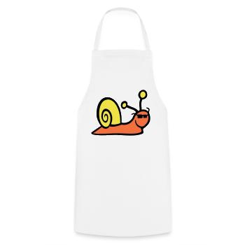 Snail Sunglasses Cute Cute Happy Cool - Cooking Apron - white - Front - AI Model Male 185 dark (185cm)