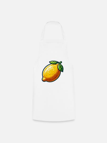Lemon Cartoon Luminous - Kochschürze - Weiß